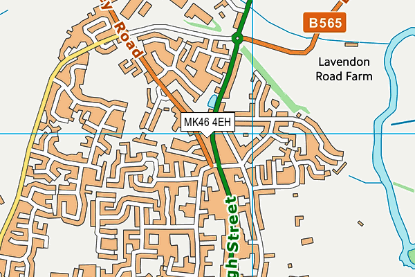 MK46 4EH map - OS VectorMap District (Ordnance Survey)