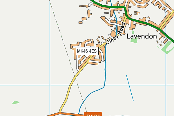 MK46 4ES map - OS VectorMap District (Ordnance Survey)