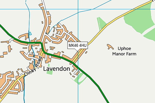 Map of LAVENDON LTD at district scale