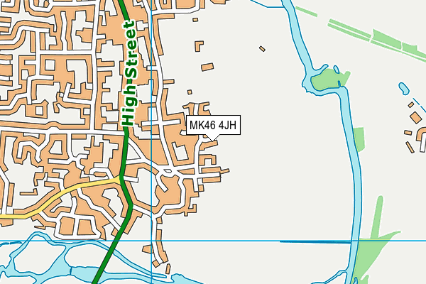 MK46 4JH map - OS VectorMap District (Ordnance Survey)