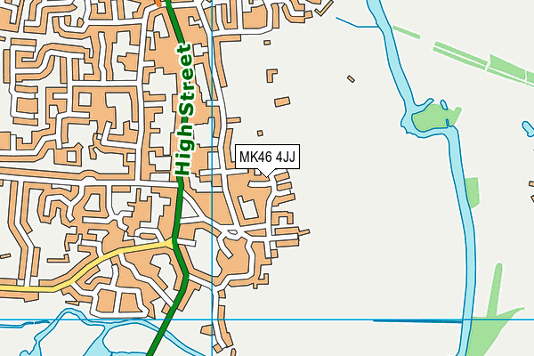 MK46 4JJ map - OS VectorMap District (Ordnance Survey)