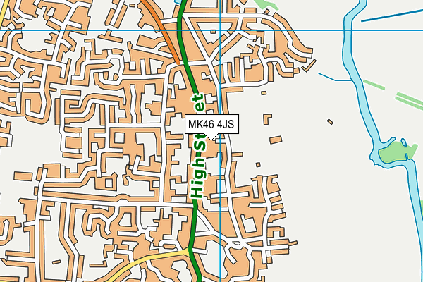 MK46 4JS map - OS VectorMap District (Ordnance Survey)