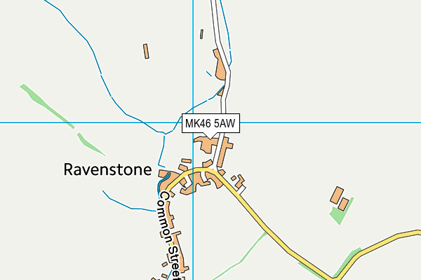 MK46 5AW map - OS VectorMap District (Ordnance Survey)