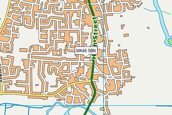 MK46 5BN map - OS VectorMap District (Ordnance Survey)