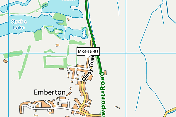 MK46 5BU map - OS VectorMap District (Ordnance Survey)