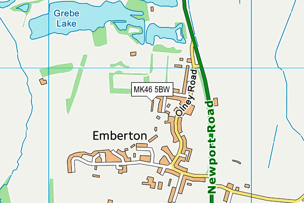 MK46 5BW map - OS VectorMap District (Ordnance Survey)