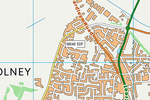 MK46 5DF map - OS VectorMap District (Ordnance Survey)
