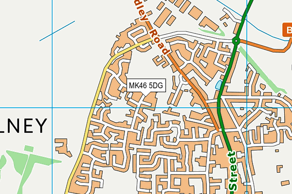 MK46 5DG map - OS VectorMap District (Ordnance Survey)