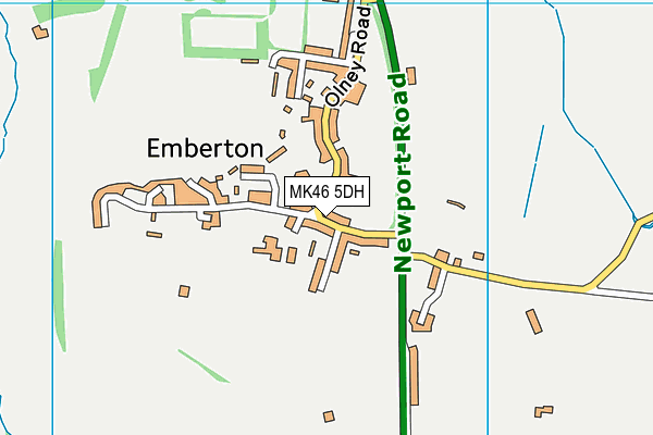 MK46 5DH map - OS VectorMap District (Ordnance Survey)