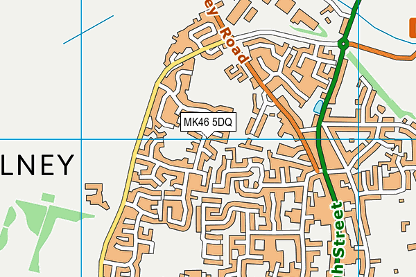 MK46 5DQ map - OS VectorMap District (Ordnance Survey)