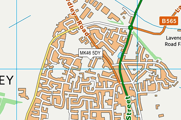 MK46 5DY map - OS VectorMap District (Ordnance Survey)
