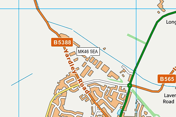 Olney Health & Fitness (Closed) map (MK46 5EA) - OS VectorMap District (Ordnance Survey)