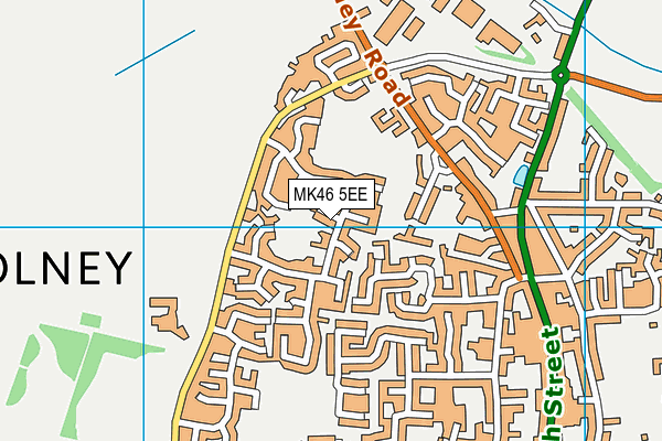 MK46 5EE map - OS VectorMap District (Ordnance Survey)