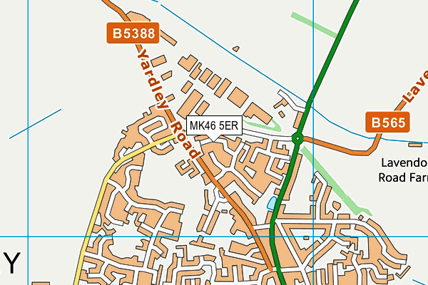 MK46 5ER map - OS VectorMap District (Ordnance Survey)