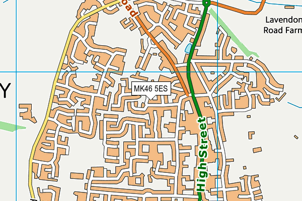 MK46 5ES map - OS VectorMap District (Ordnance Survey)