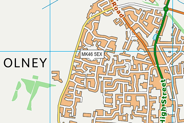 MK46 5EX map - OS VectorMap District (Ordnance Survey)