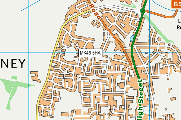 MK46 5HA map - OS VectorMap District (Ordnance Survey)