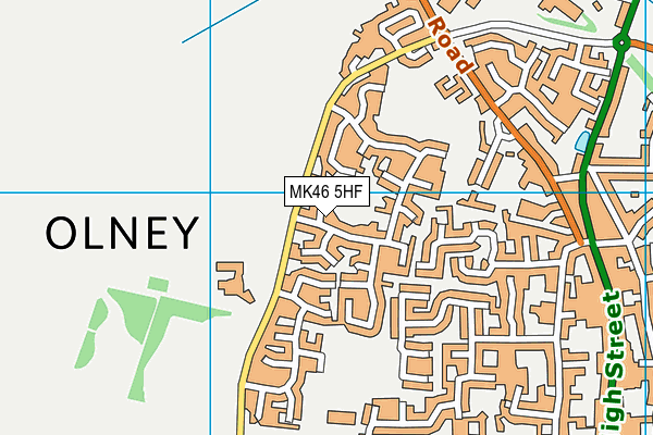 MK46 5HF map - OS VectorMap District (Ordnance Survey)