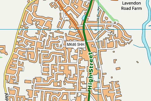 MK46 5HH map - OS VectorMap District (Ordnance Survey)