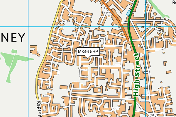 MK46 5HP map - OS VectorMap District (Ordnance Survey)