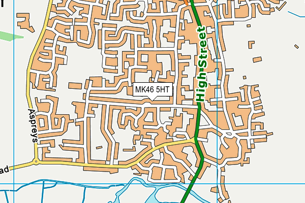 MK46 5HT map - OS VectorMap District (Ordnance Survey)