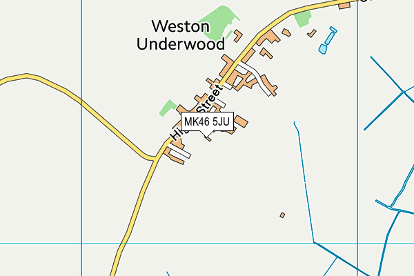 MK46 5JU map - OS VectorMap District (Ordnance Survey)