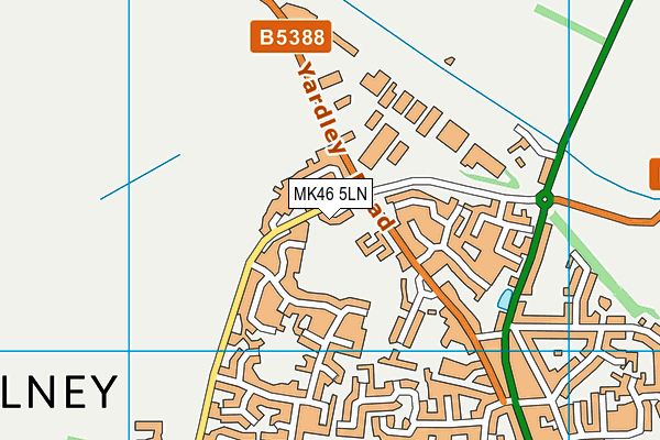 MK46 5LN map - OS VectorMap District (Ordnance Survey)