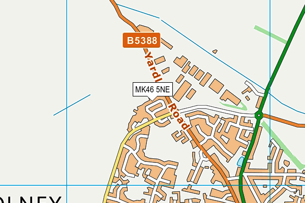 MK46 5NE map - OS VectorMap District (Ordnance Survey)
