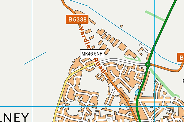 MK46 5NF map - OS VectorMap District (Ordnance Survey)