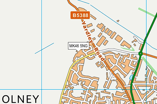 MK46 5NG map - OS VectorMap District (Ordnance Survey)
