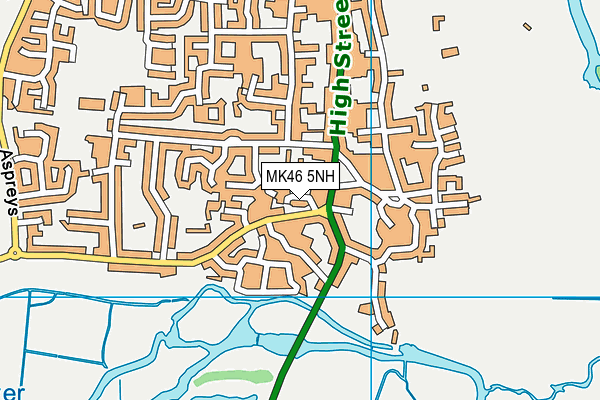 MK46 5NH map - OS VectorMap District (Ordnance Survey)