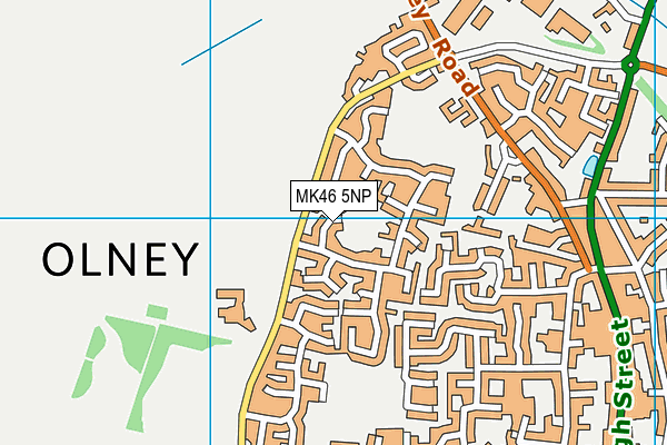 MK46 5NP map - OS VectorMap District (Ordnance Survey)