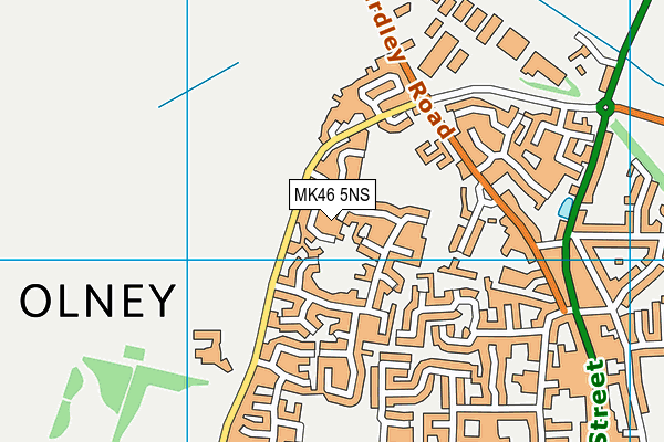 MK46 5NS map - OS VectorMap District (Ordnance Survey)