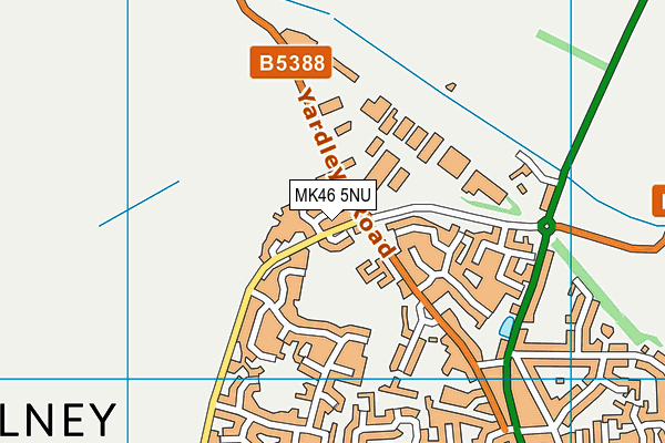 MK46 5NU map - OS VectorMap District (Ordnance Survey)