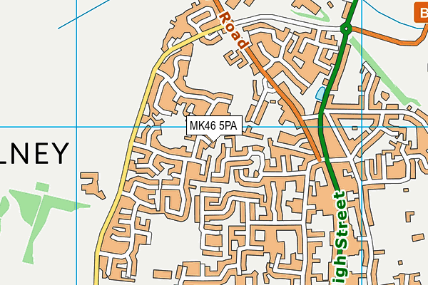 MK46 5PA map - OS VectorMap District (Ordnance Survey)