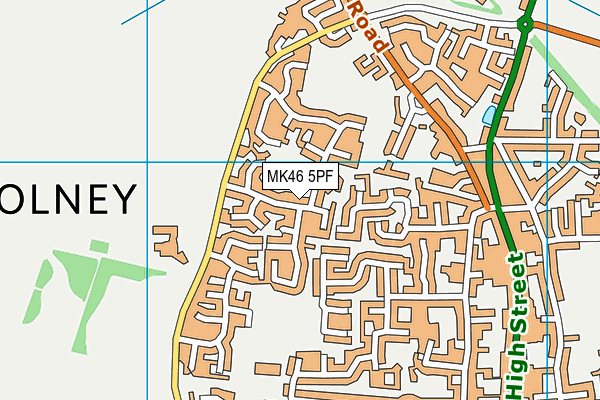 MK46 5PF map - OS VectorMap District (Ordnance Survey)