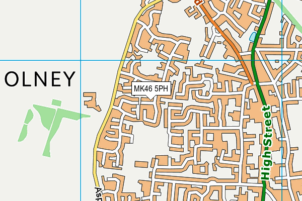 MK46 5PH map - OS VectorMap District (Ordnance Survey)