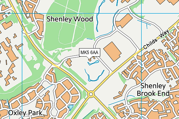 MK5 6AA map - OS VectorMap District (Ordnance Survey)