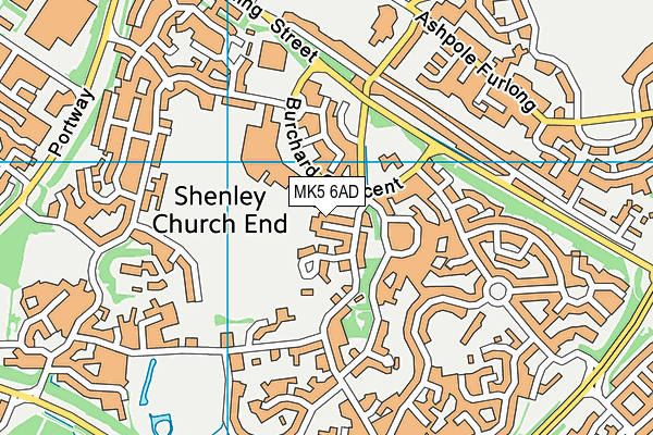 MK5 6AD map - OS VectorMap District (Ordnance Survey)