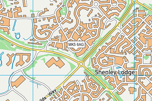 MK5 6AG map - OS VectorMap District (Ordnance Survey)