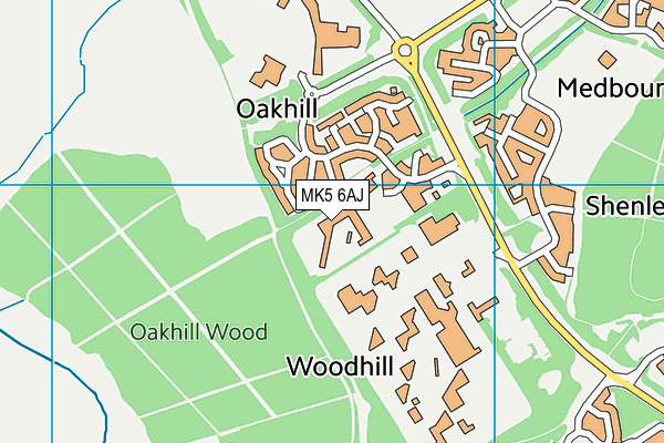 Oakhill Secure Training Centre map (MK5 6AJ) - OS VectorMap District (Ordnance Survey)