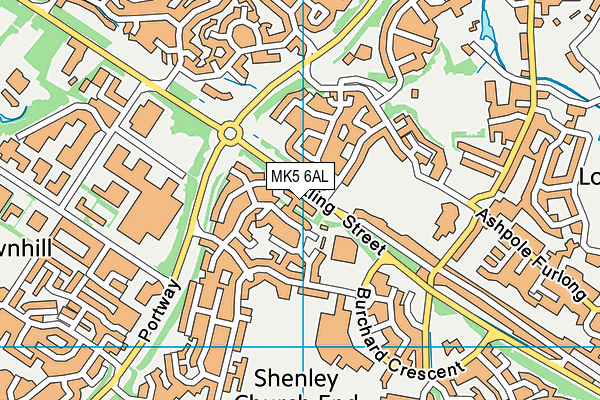 MK5 6AL map - OS VectorMap District (Ordnance Survey)