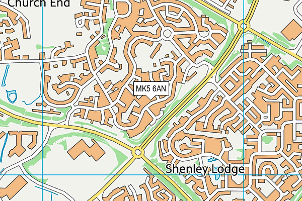 MK5 6AN map - OS VectorMap District (Ordnance Survey)