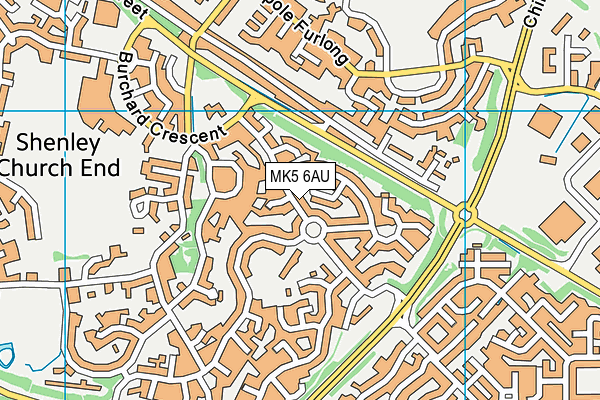 MK5 6AU map - OS VectorMap District (Ordnance Survey)