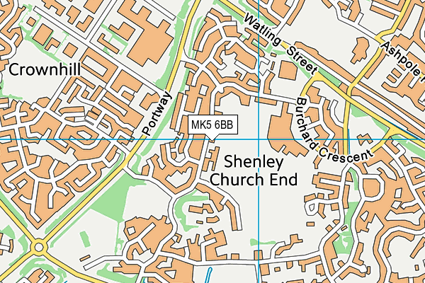 MK5 6BB map - OS VectorMap District (Ordnance Survey)