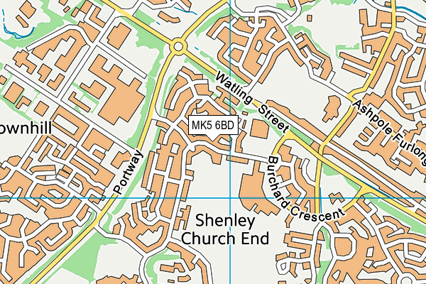 MK5 6BD map - OS VectorMap District (Ordnance Survey)