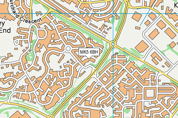 MK5 6BH map - OS VectorMap District (Ordnance Survey)