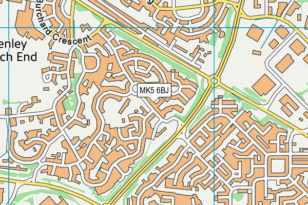 MK5 6BJ map - OS VectorMap District (Ordnance Survey)