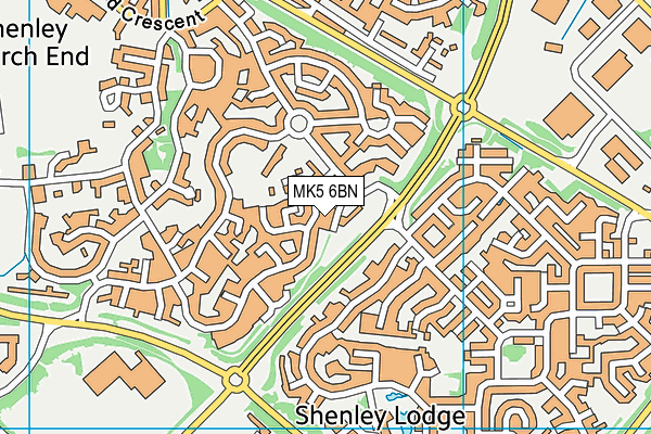 MK5 6BN map - OS VectorMap District (Ordnance Survey)