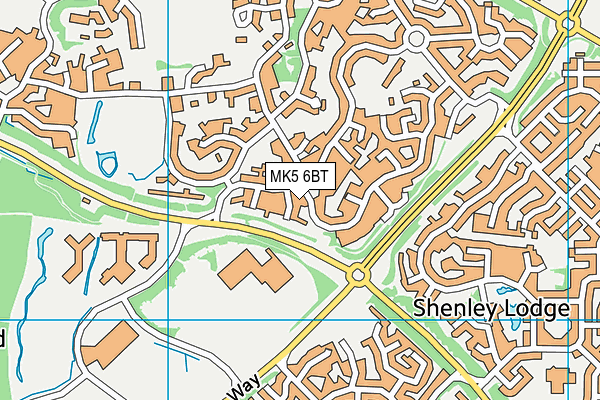 MK5 6BT map - OS VectorMap District (Ordnance Survey)